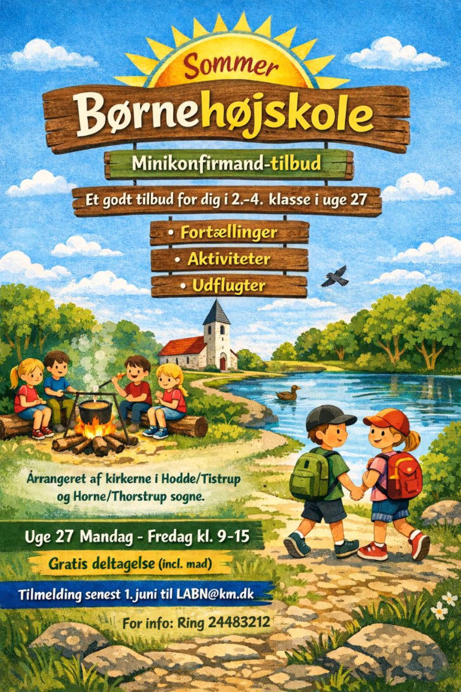 Sommer Børnehøjskole i uge 27 i 2026 - Tilbuddet gælder hele Varde provsti...