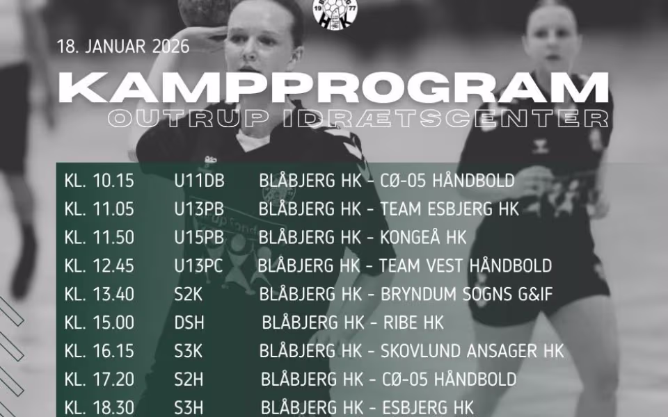 Kampprogram i Outrup 18. januar
