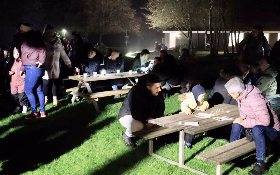 Mørkegåtur og hygge ved børnehaven