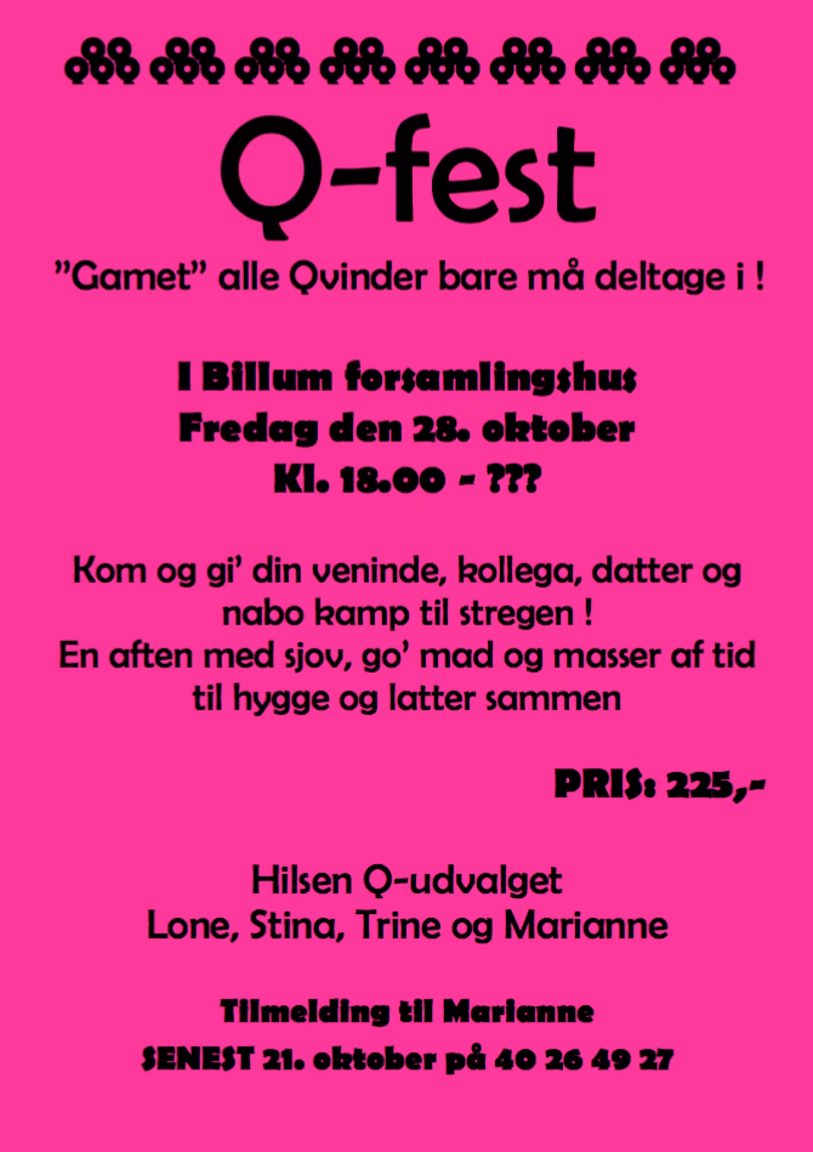 Q-fest - så er der åben for tilmeldinger