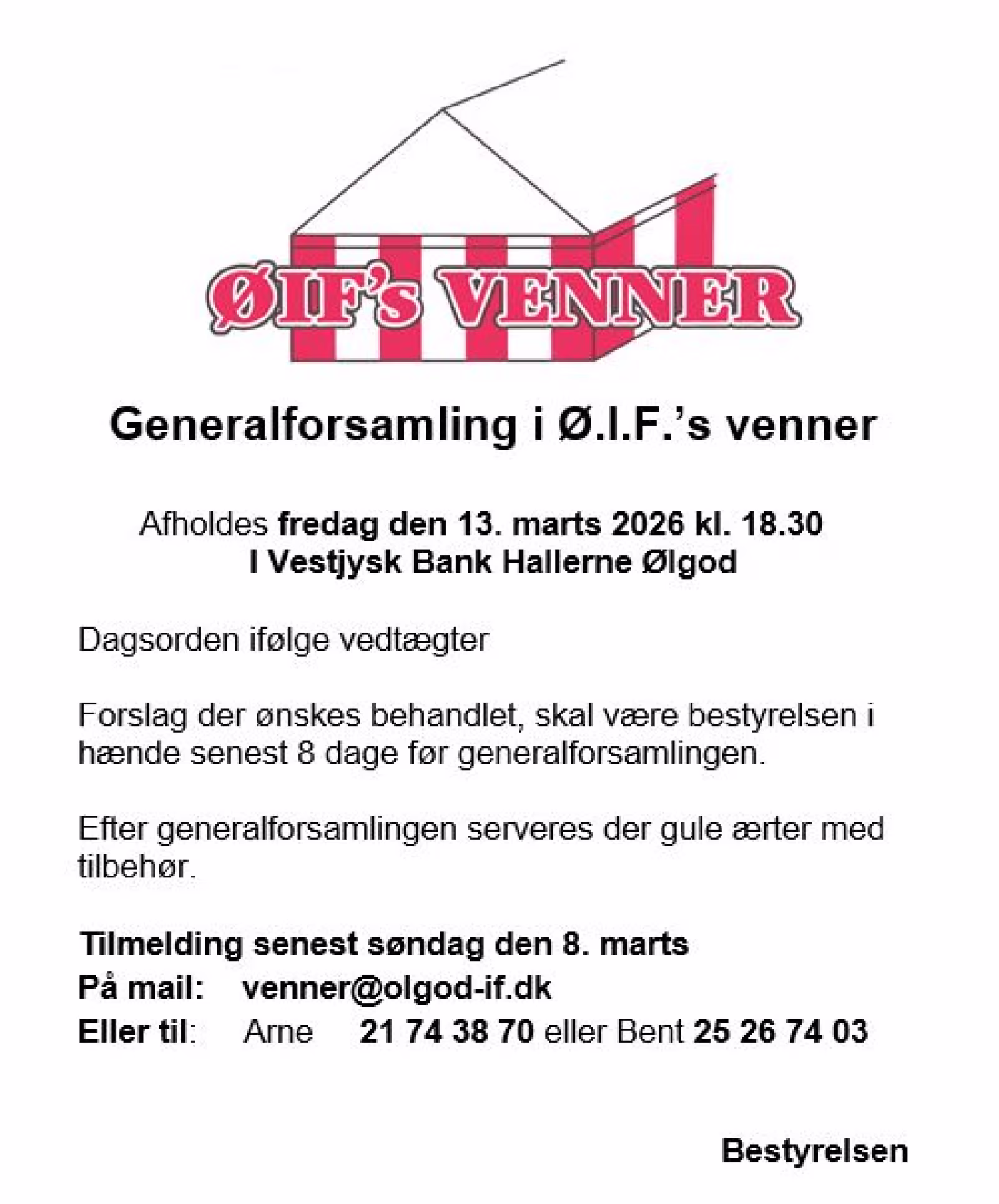 Generalforsamling ØIF's Venner