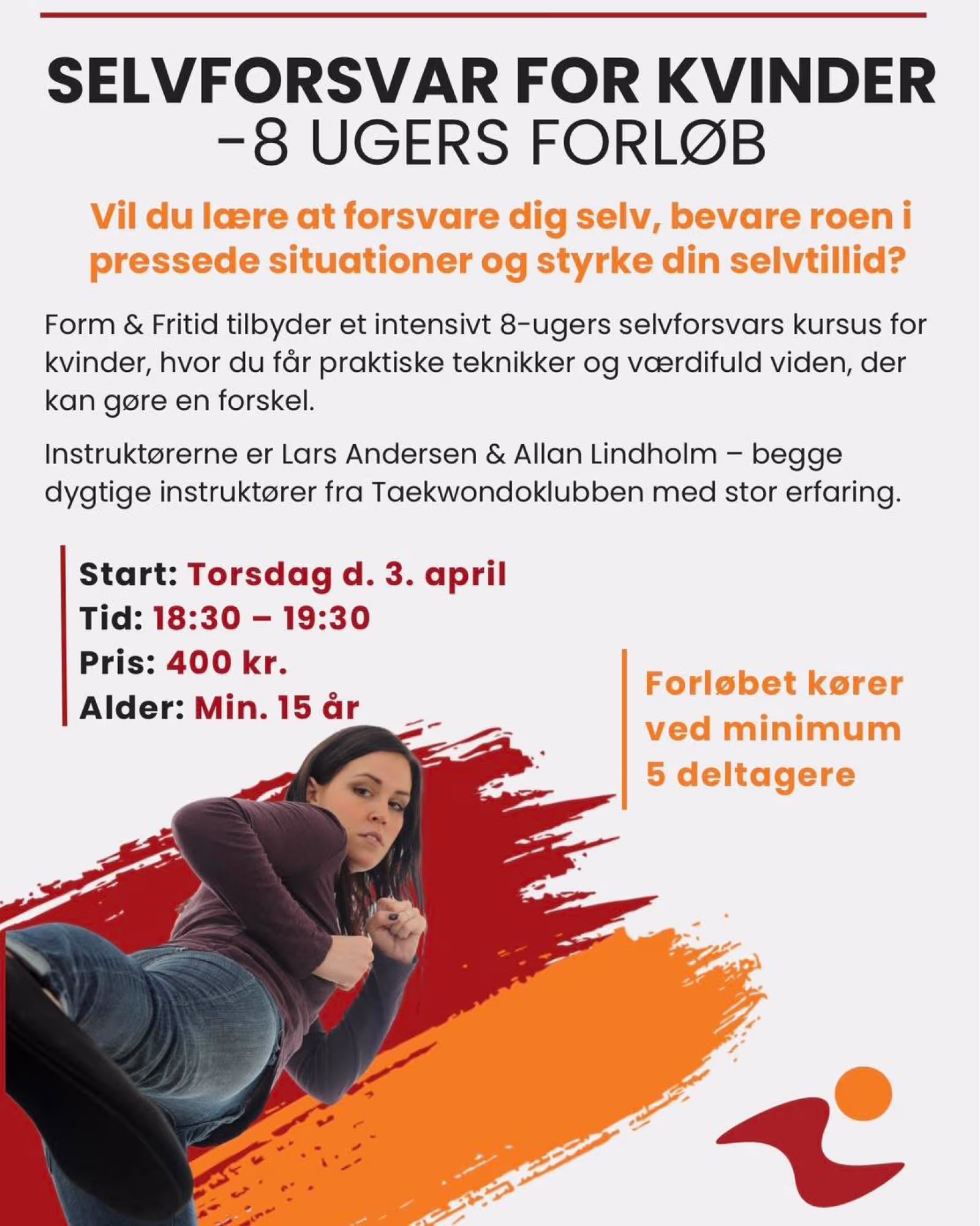 8-ugers selvforsvarskursus for kvinder