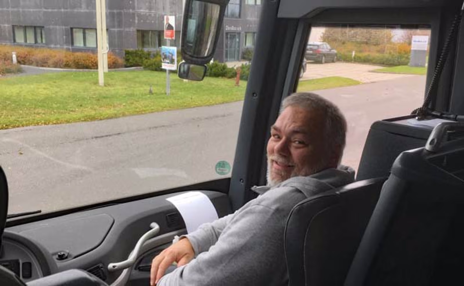 Busturen rundt i Ansager og Skovlund gik også forbi de 25 nybyggede boliger på Hejrevej i Ansager som Alfabo og Ansager Byudvikling står bag