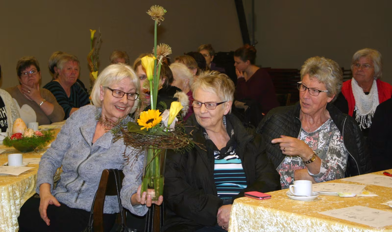 De flotte dekorationer beundres
