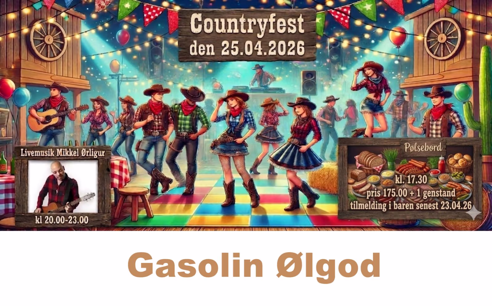 Countryfest med livemusik på Gasolin Ølgod
