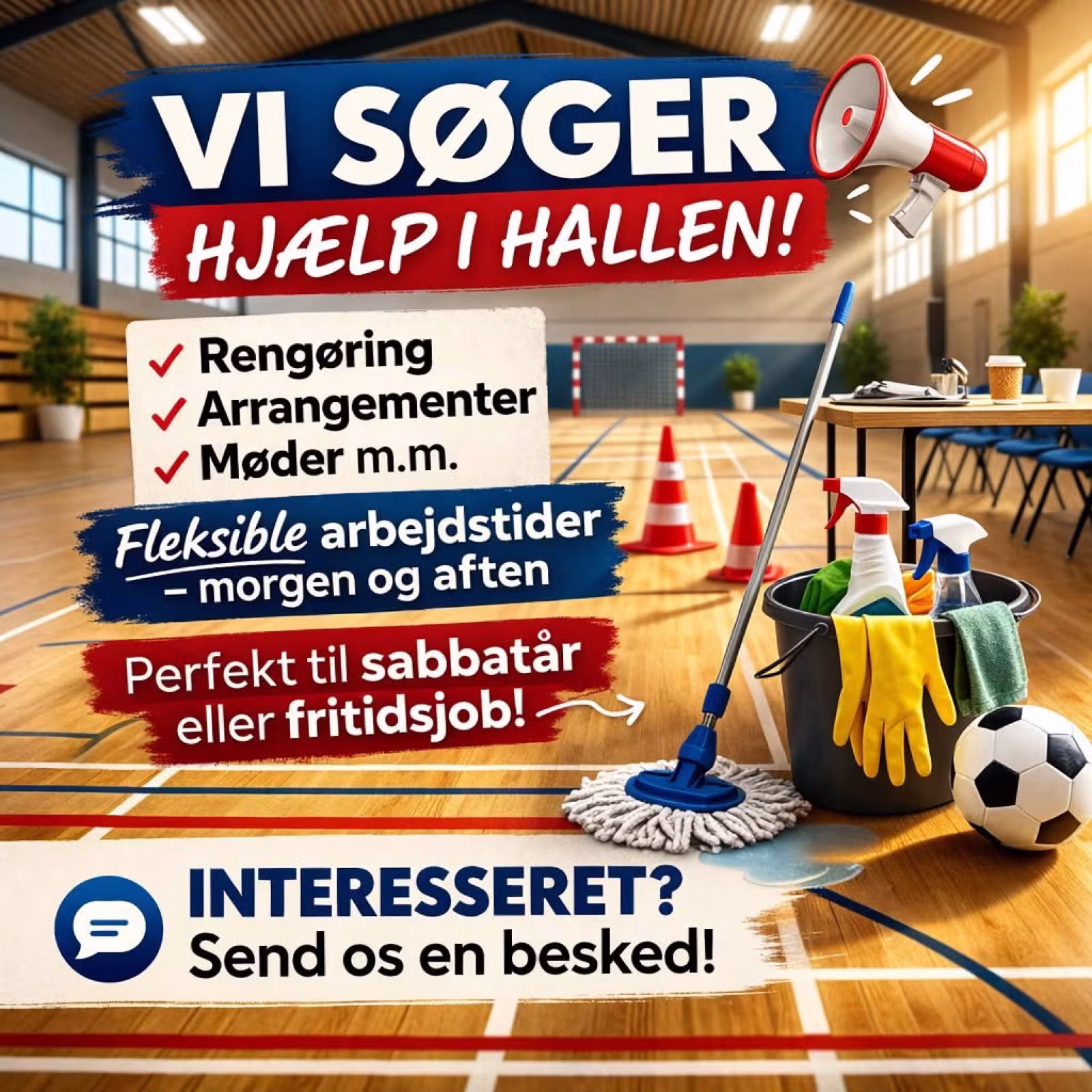 Fleksibelt job i hallen
