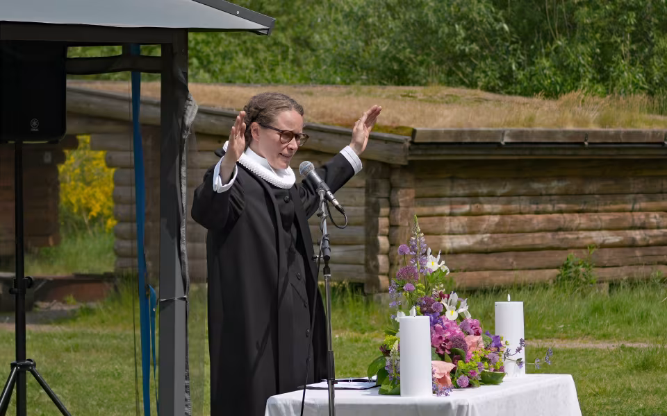 Friluftsgudstjeneste på Stemmeværkspladsen