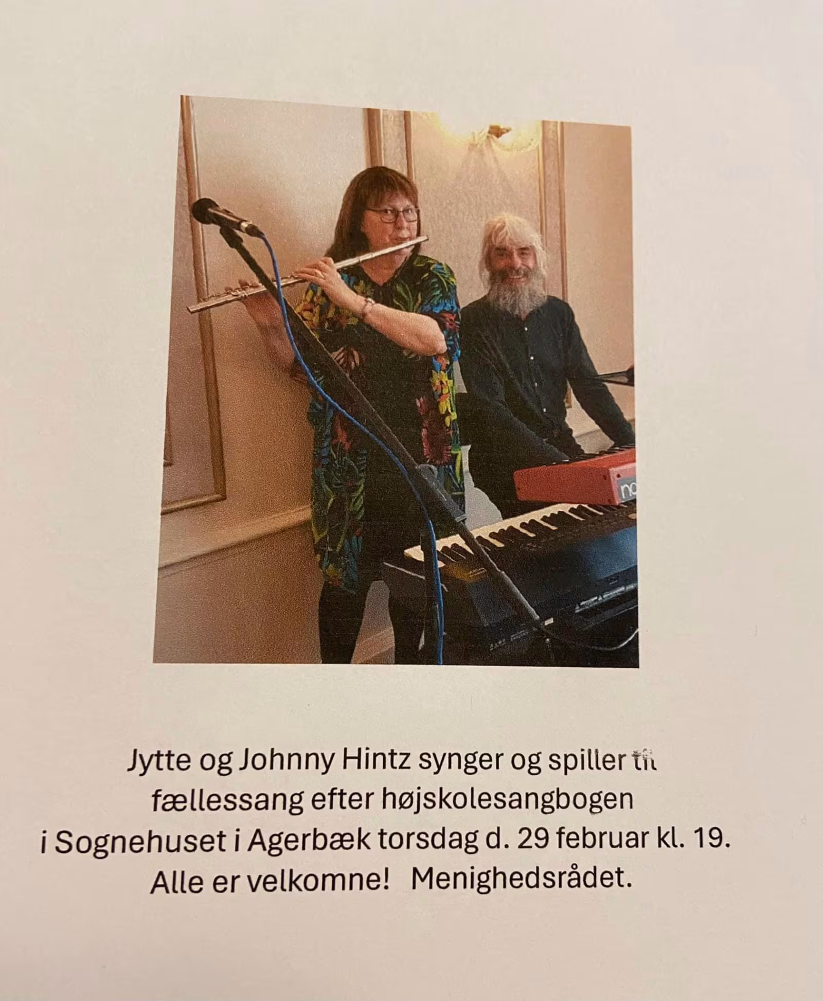 Fællessang i Sognehuset