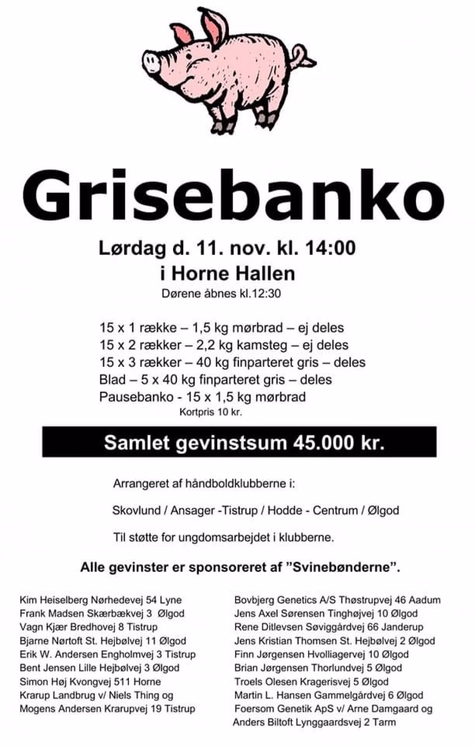 Grisebanko i Horne Hallen