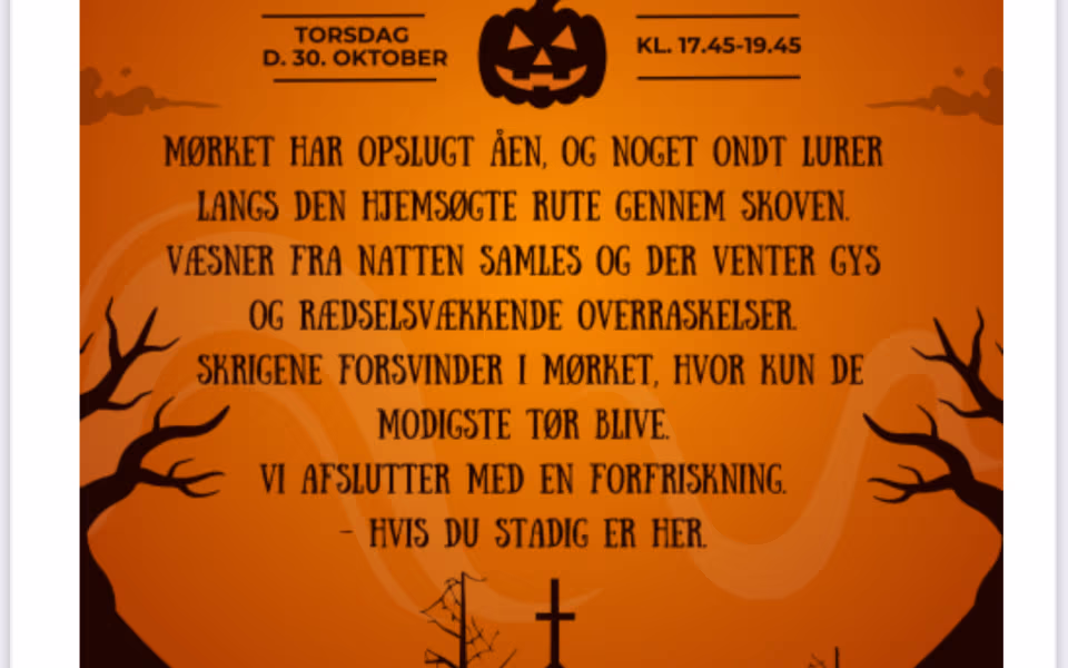 Halloweenløb i skoven for modige