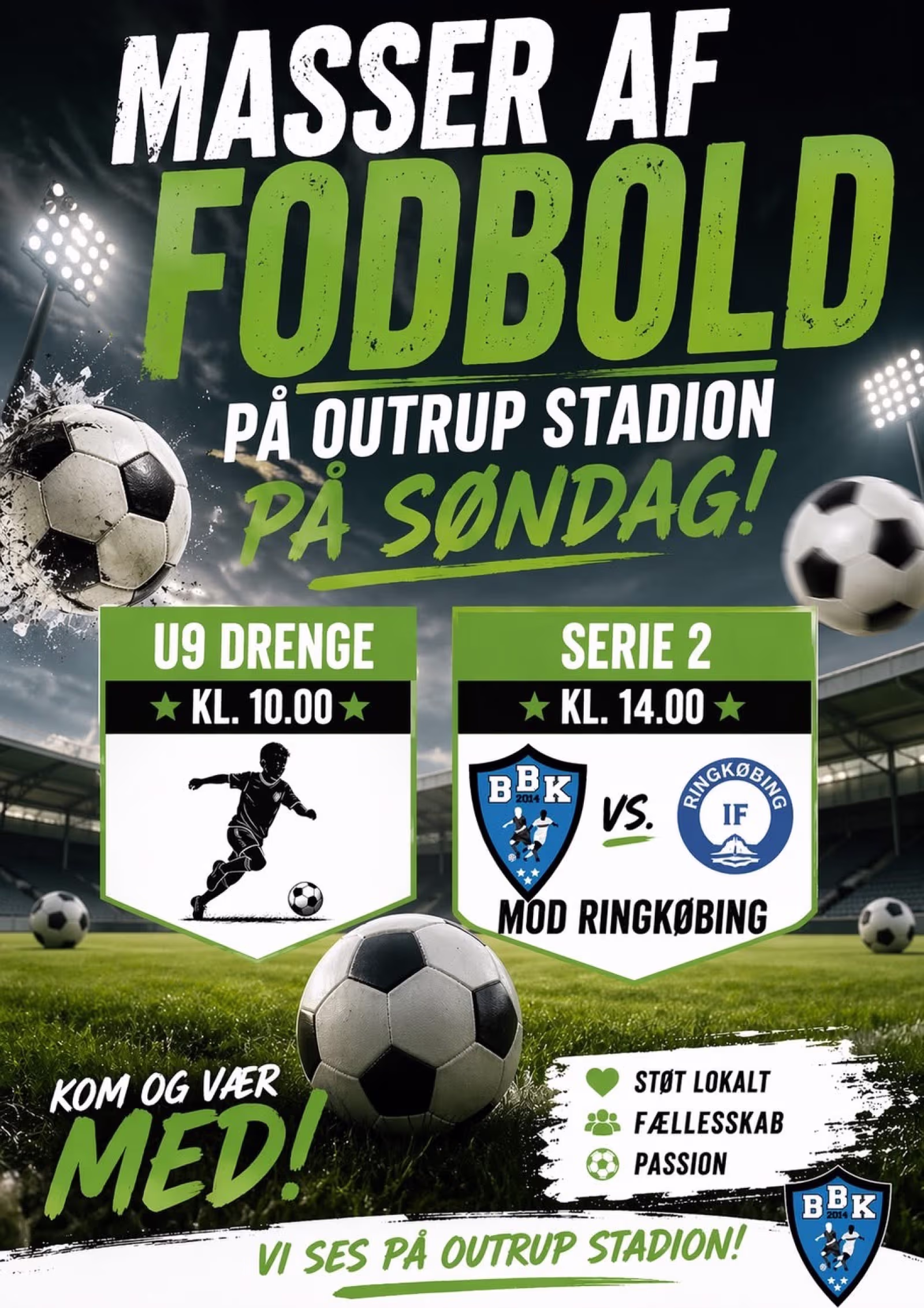 Masser af fodbold søndag
