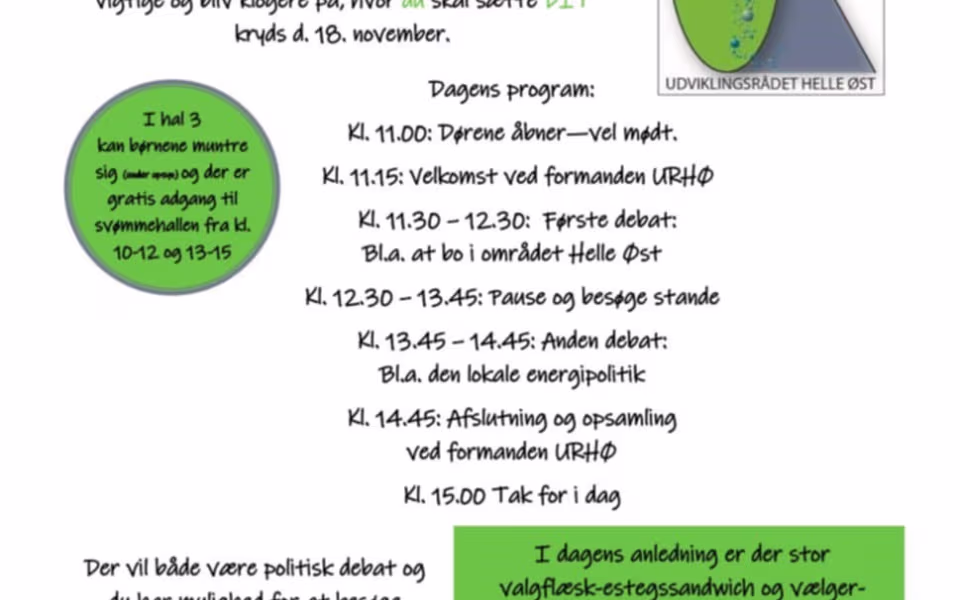 Vælgermøde i Helle Hallen