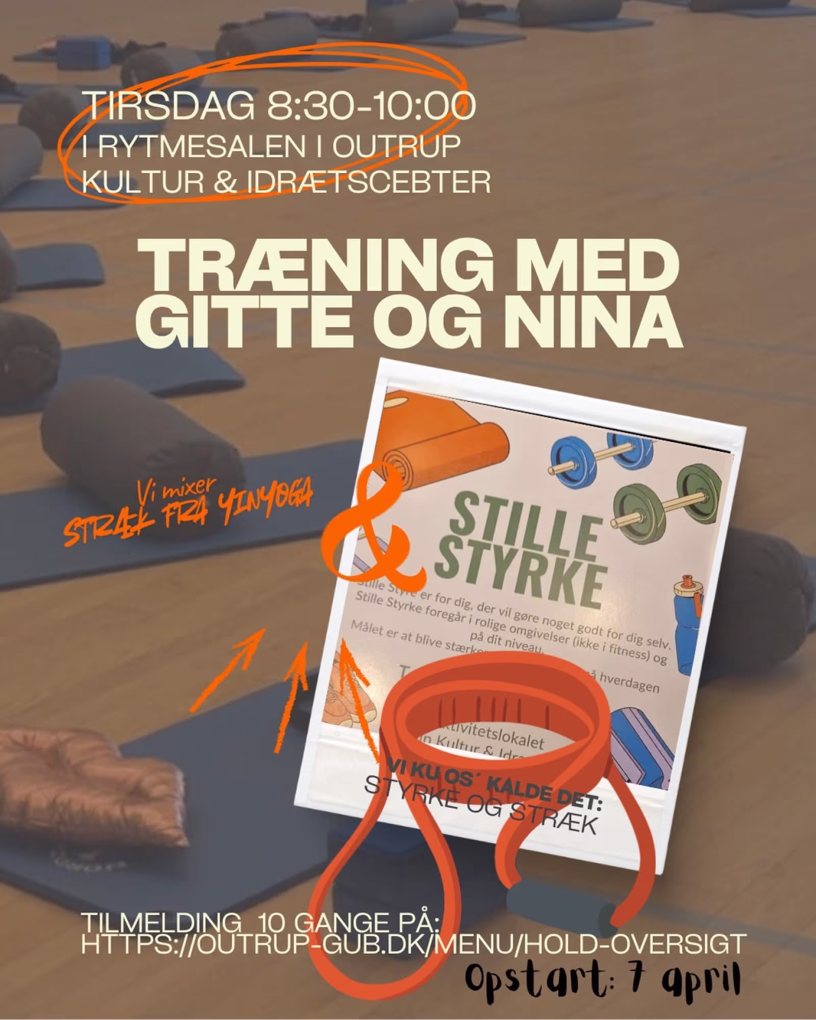 Styrke og stræk tirsdag morgen
