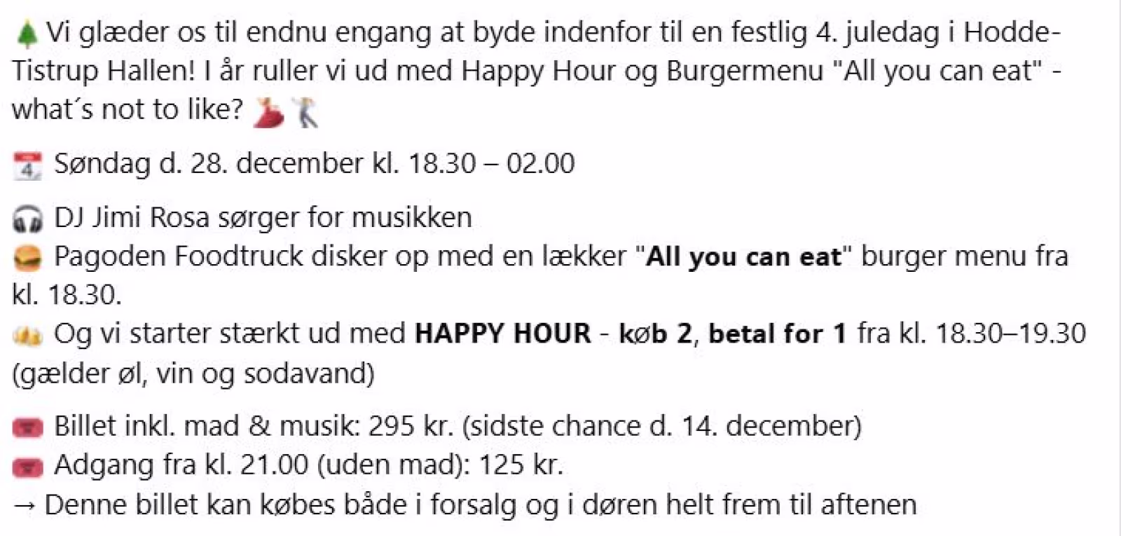 Party 4. juledag