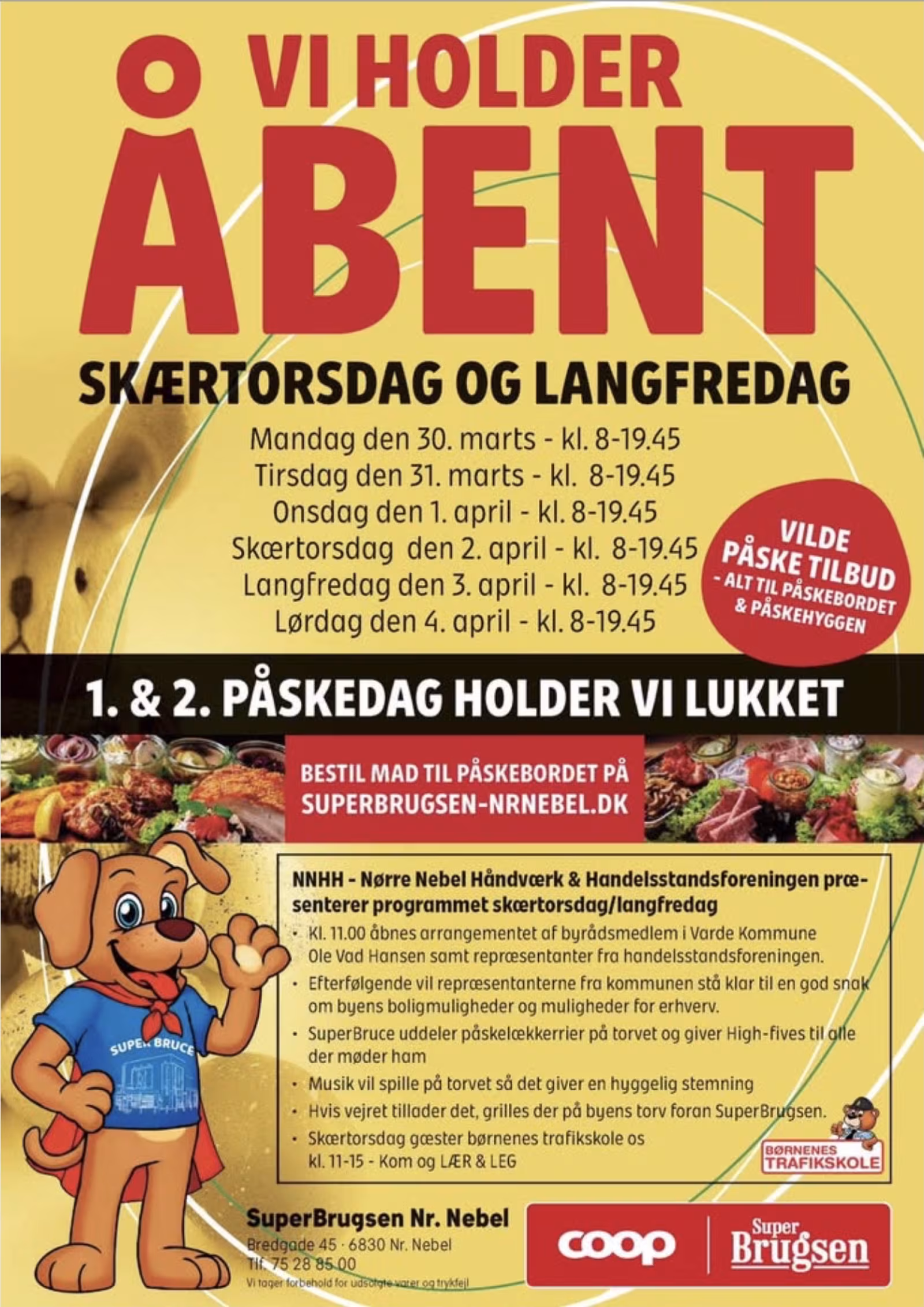 Påsketilbud og åbent i helligdagene