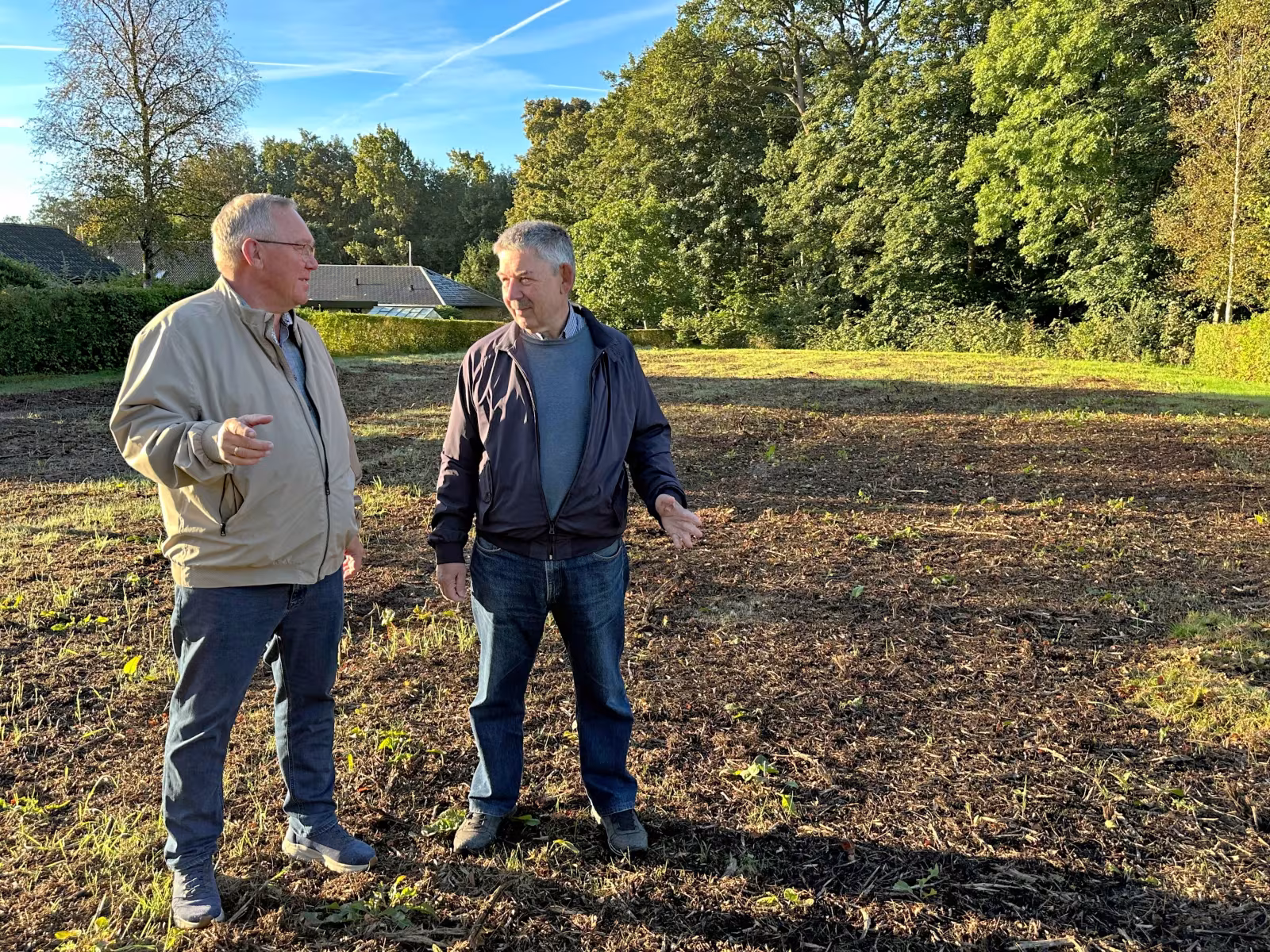 Per Thisted (V) og Frank Sørensen, formand for Ansager Byudvikling