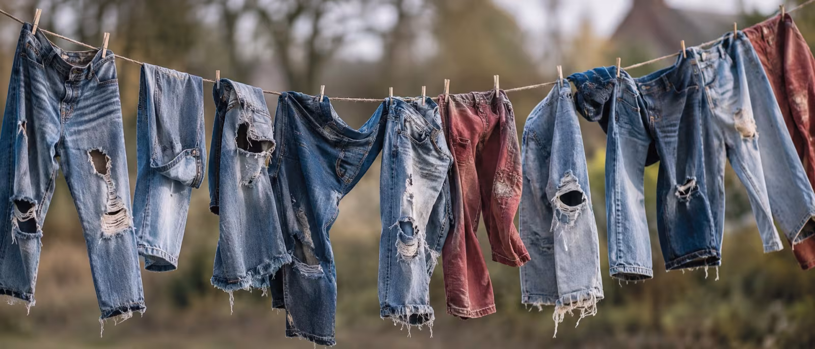 Der er stadig brug for flere bukser, helst jeans, til kunstprojektet på gavlen af det tidligere Ansager Slagteri. Bukserne kan afleveres hos Ansager Genbrug på torvet.