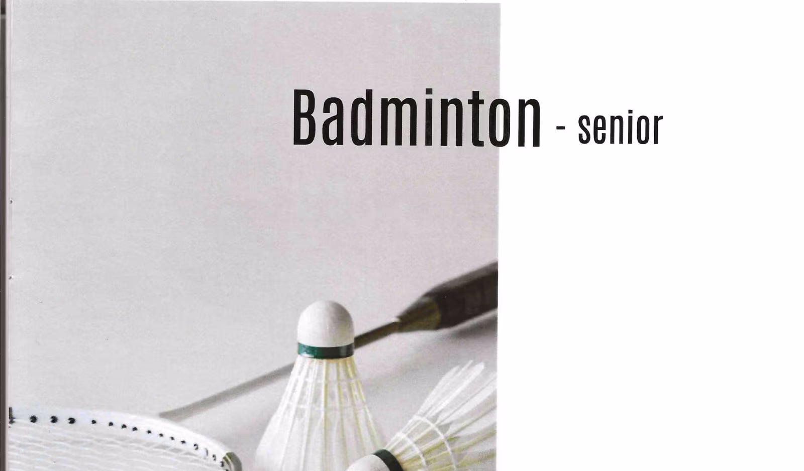 Badminton senior i Hodde Tistrup Hallen med opstart i uge 35