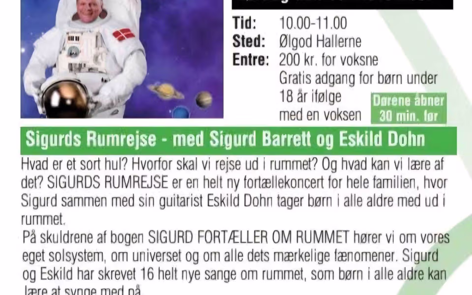 SIGURDS RUMREJSE – med Sigurd Barrett og Eskild Dohn