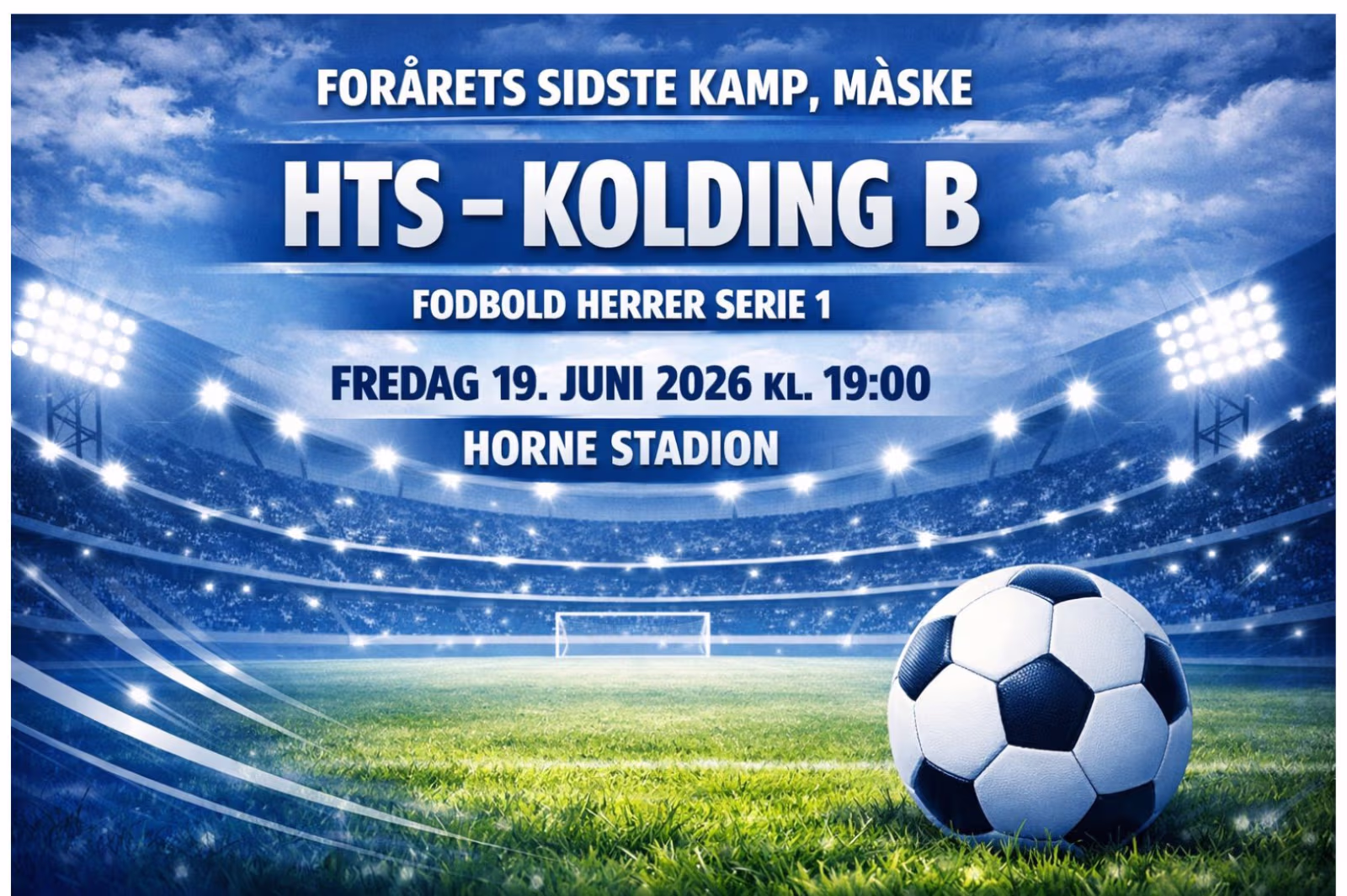 Fodbold Herrer Serie 1 - HTS møder Kolding B