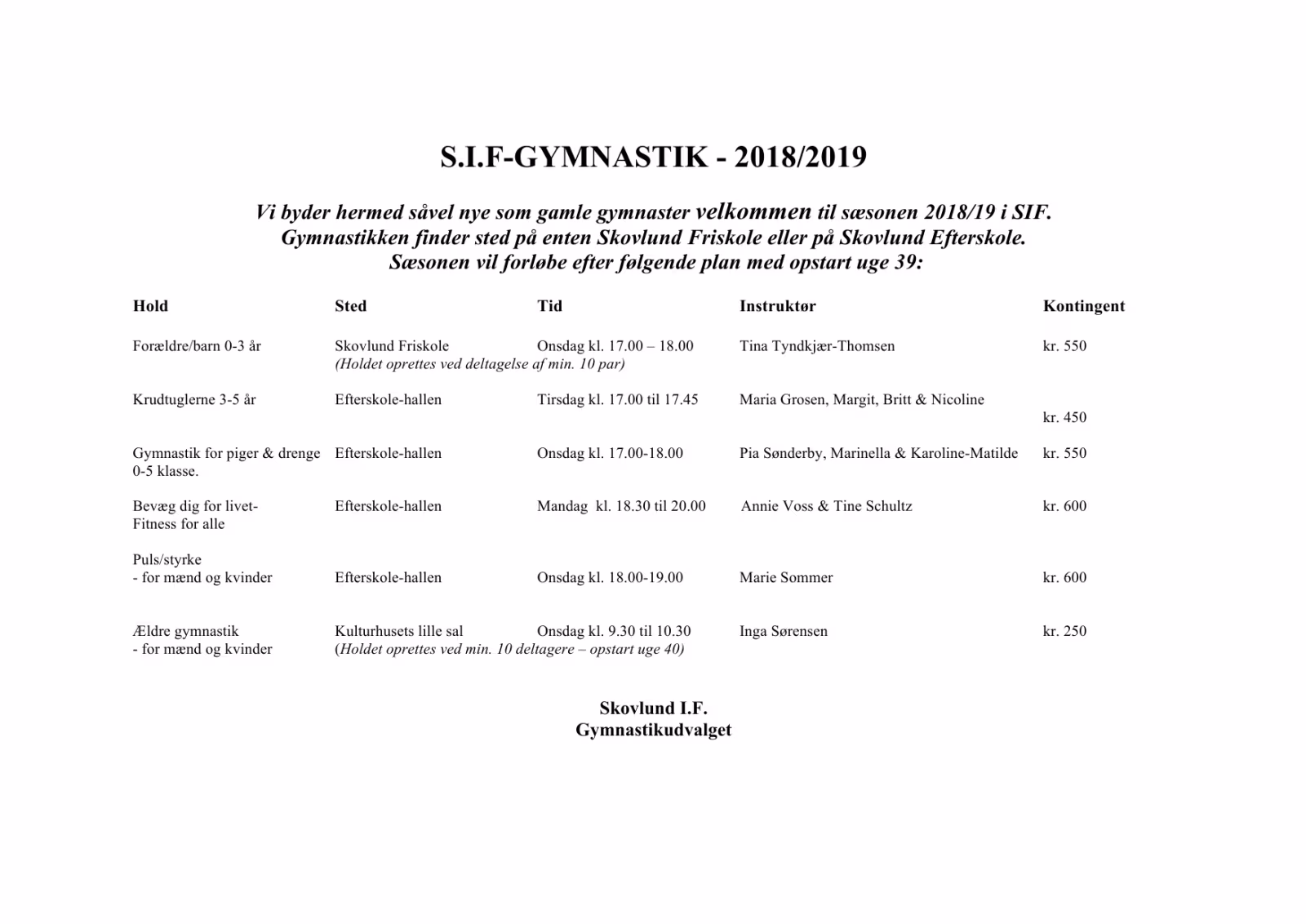 SIF Gymnastik