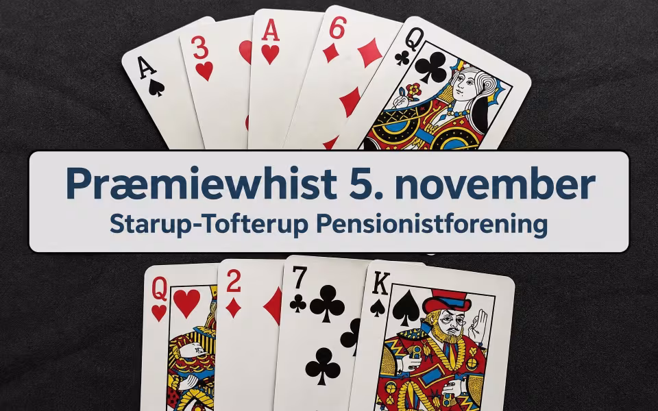 Præmiewhist 5. november - Starup-Tofterup Pensionistforening
