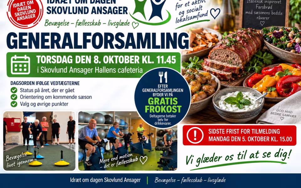 Generalforsamling med fællessang og gratis frokost