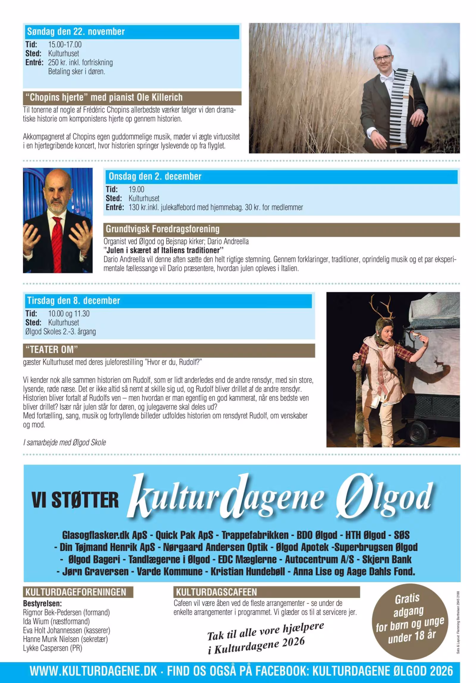 Arrangement i Ølgod Kulturdage i dag