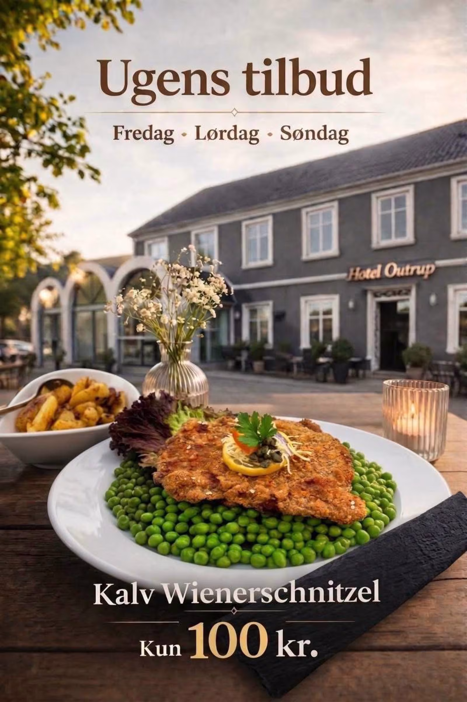 Kalv wienerschnitzel 100 kr. weekendtilbud