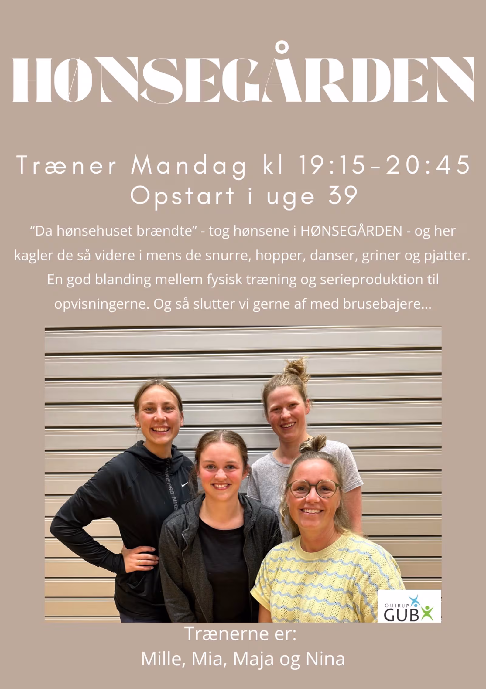 Hønsegården starter træning i uge 39