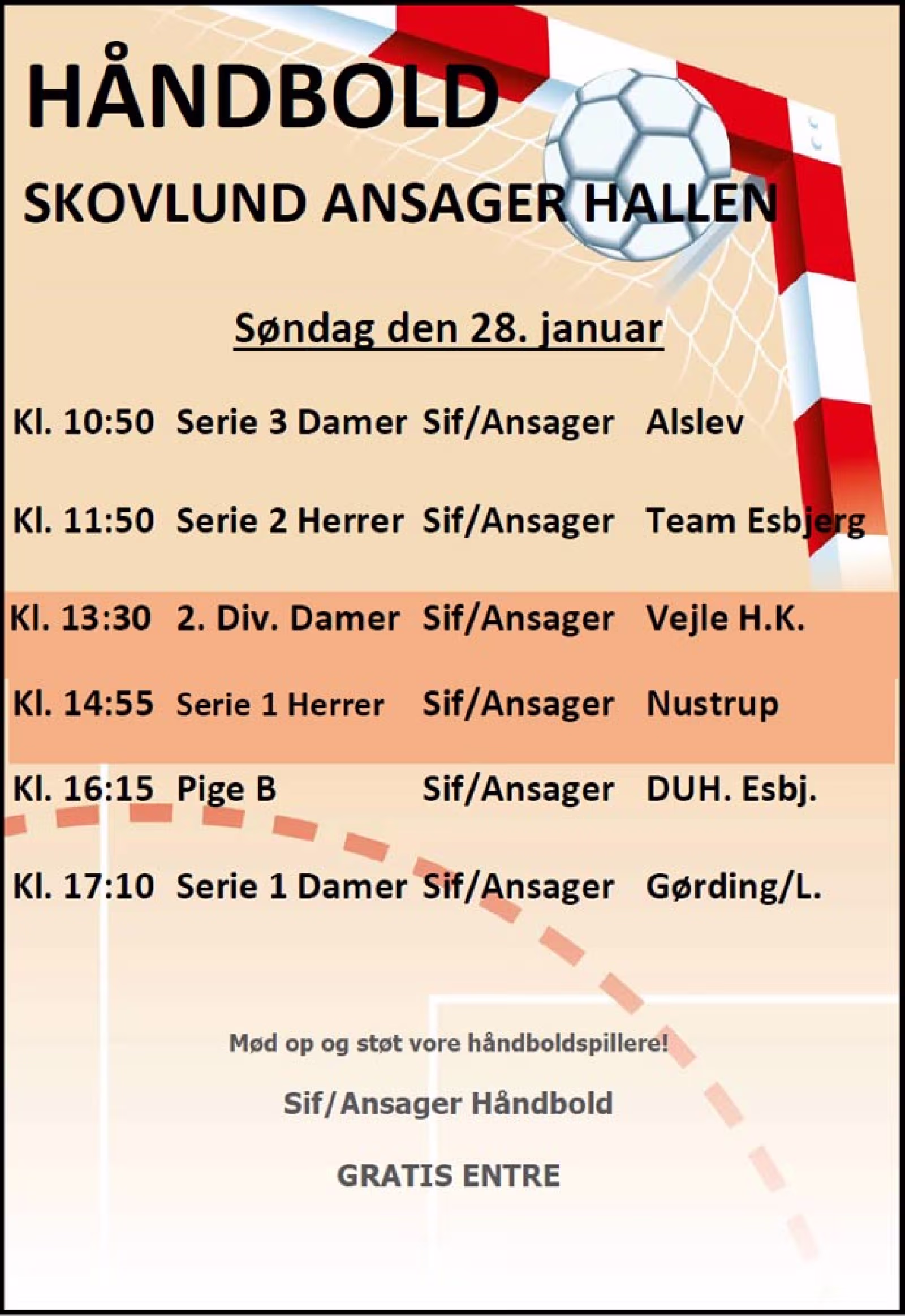 Sidste søndag med håndbold i hallen sikrede U14 pigerne en sejr med cifrene 10-7 mod Varde HK