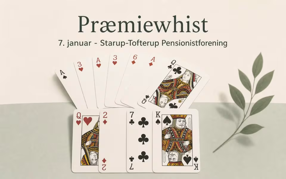 Præmiewhist 7. januar - Starup-Tofterup Pensionistforening