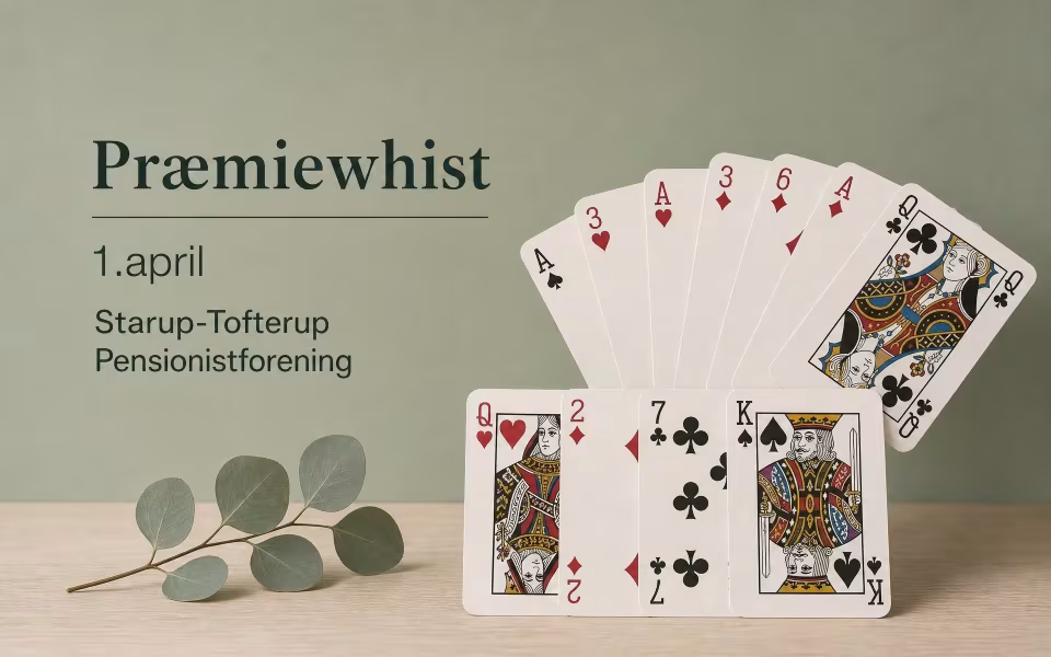 Præmiewhist 1.april - Starup-Tofterup Pensionistforening