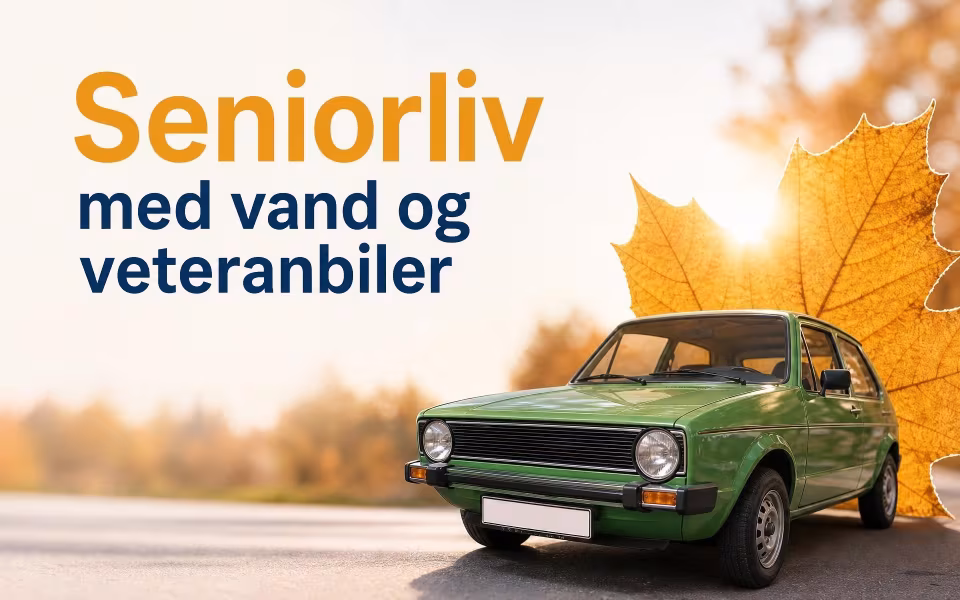 Seniorliv med vand og veteranbiler