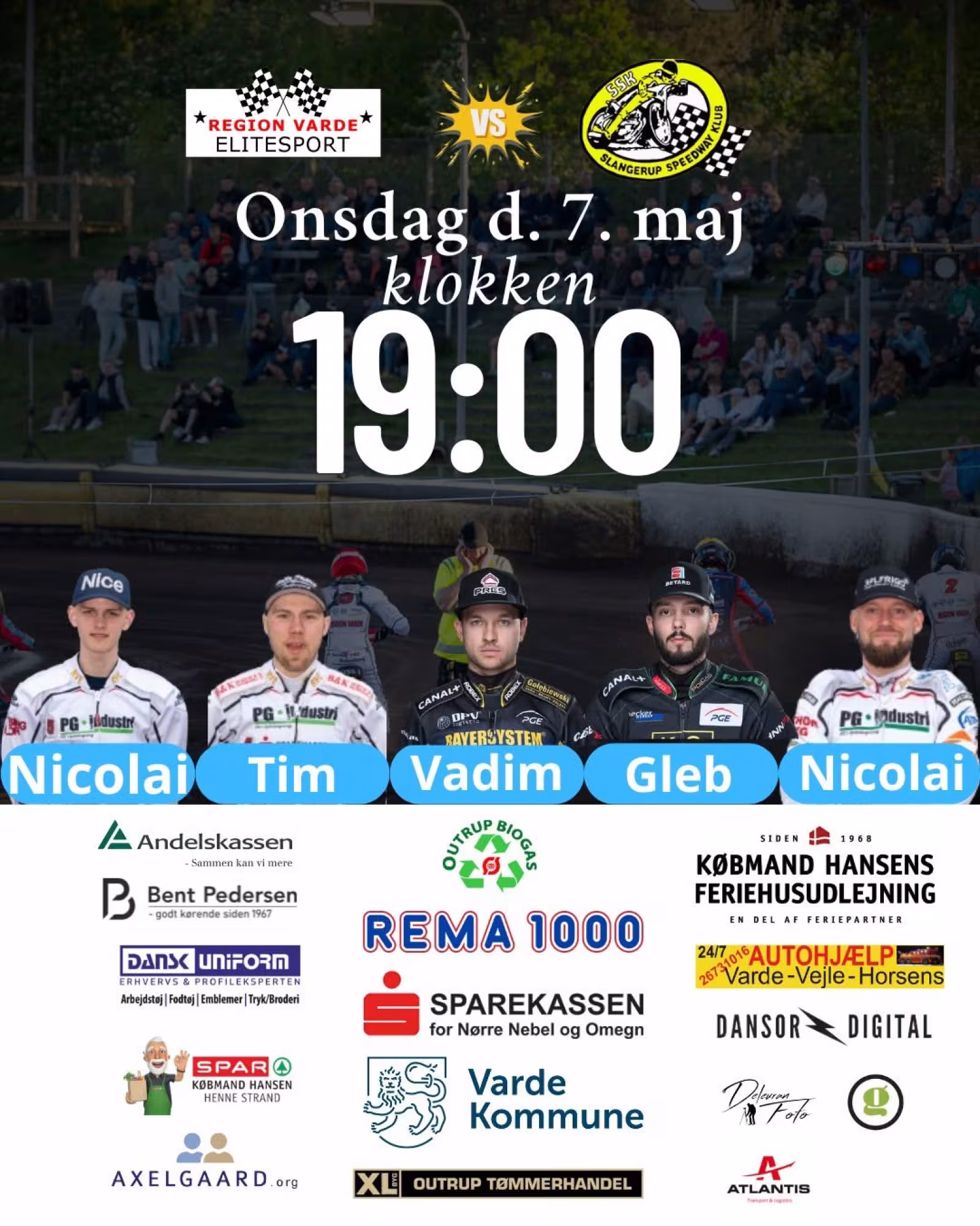 Speedwayholdet klar til onsdag