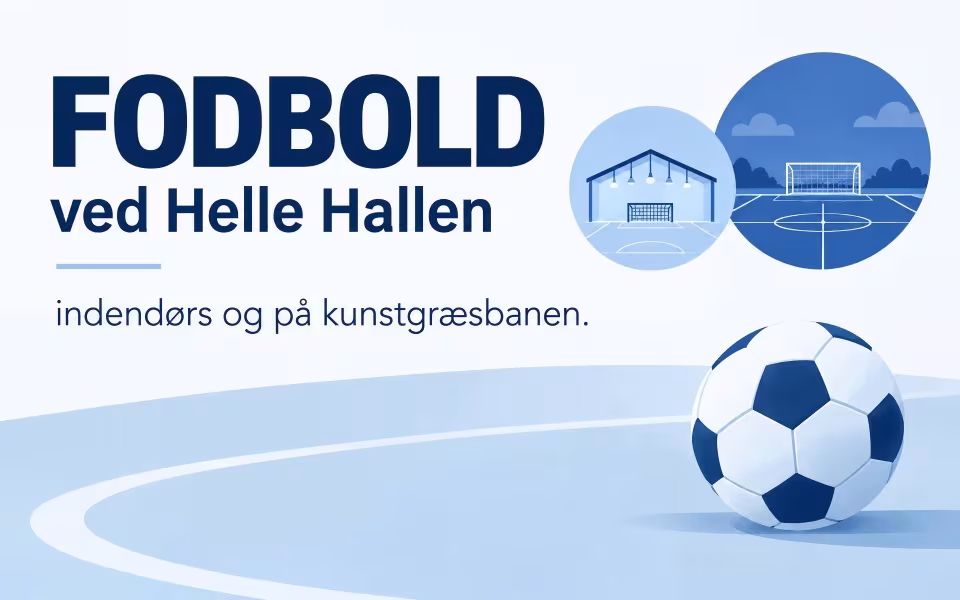 Fodbold ved Helle Hallen - indendørs og på kunstgræsbanen.