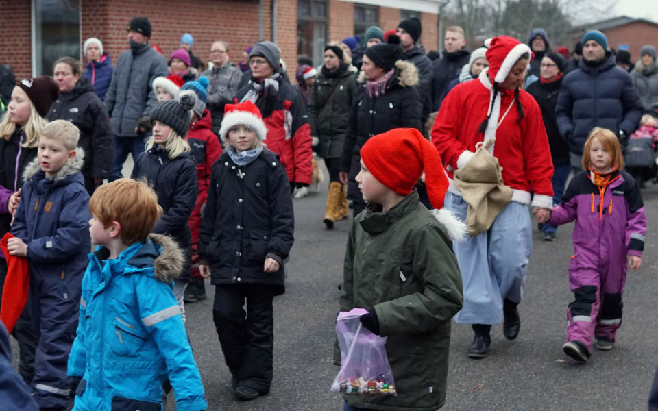 Juleoptoget i Ansager. En populær tradition, der bliver holdt i hævd af borgerforeningen.