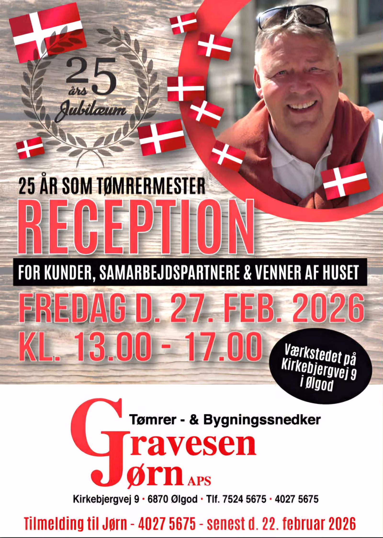 RECEPTION - 25 ÅR SOM TØMRERMESTER