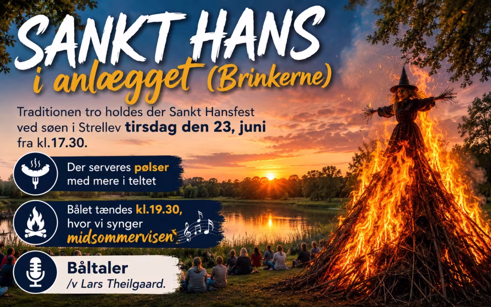 Traditionen tro holdes der Sankt Hansfest ved søen i Strellev (Brinkerne)