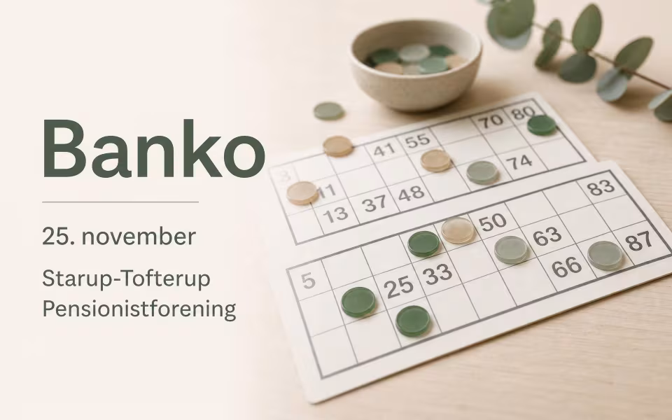 Banko 25. november Starup-Tofterup Pensionistforening