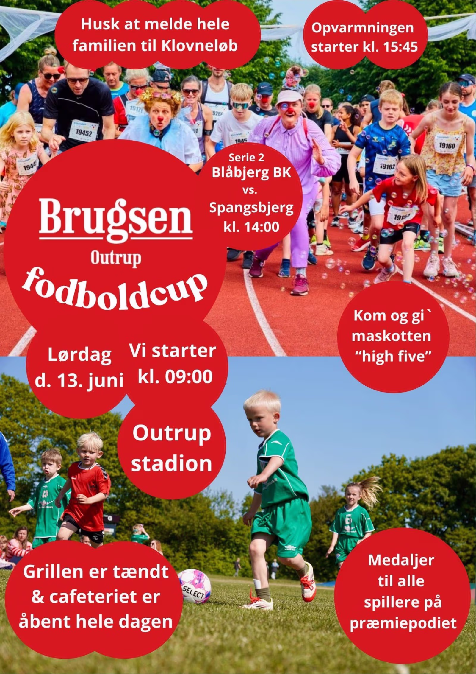 Fodboldfest og klovneløb i Outrup