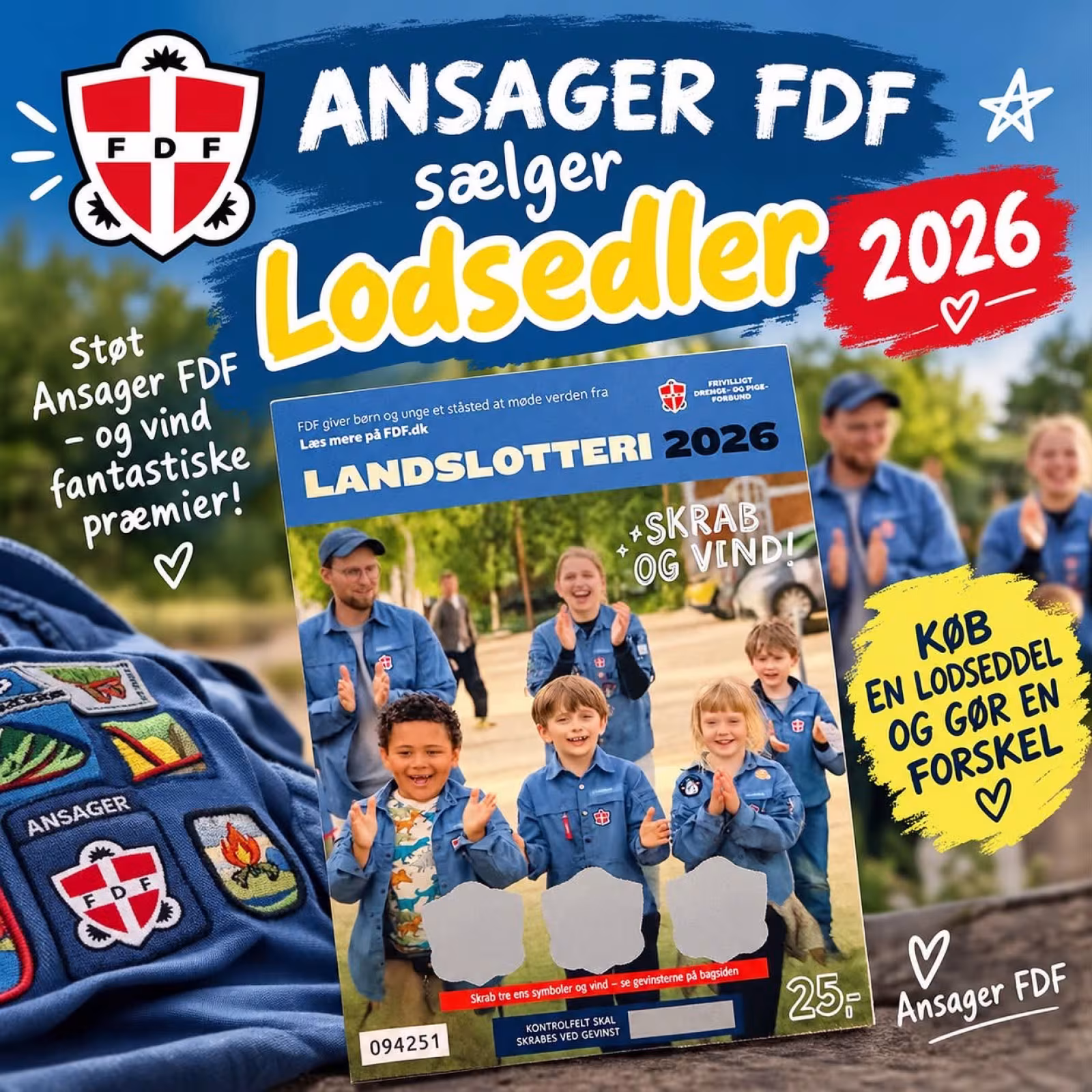 FDF Ansager sælger lodsedler og søger ekstra hænder