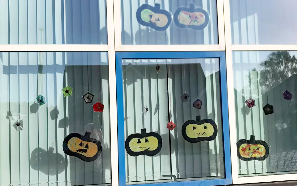 Optakt til halloween på Ansager skole