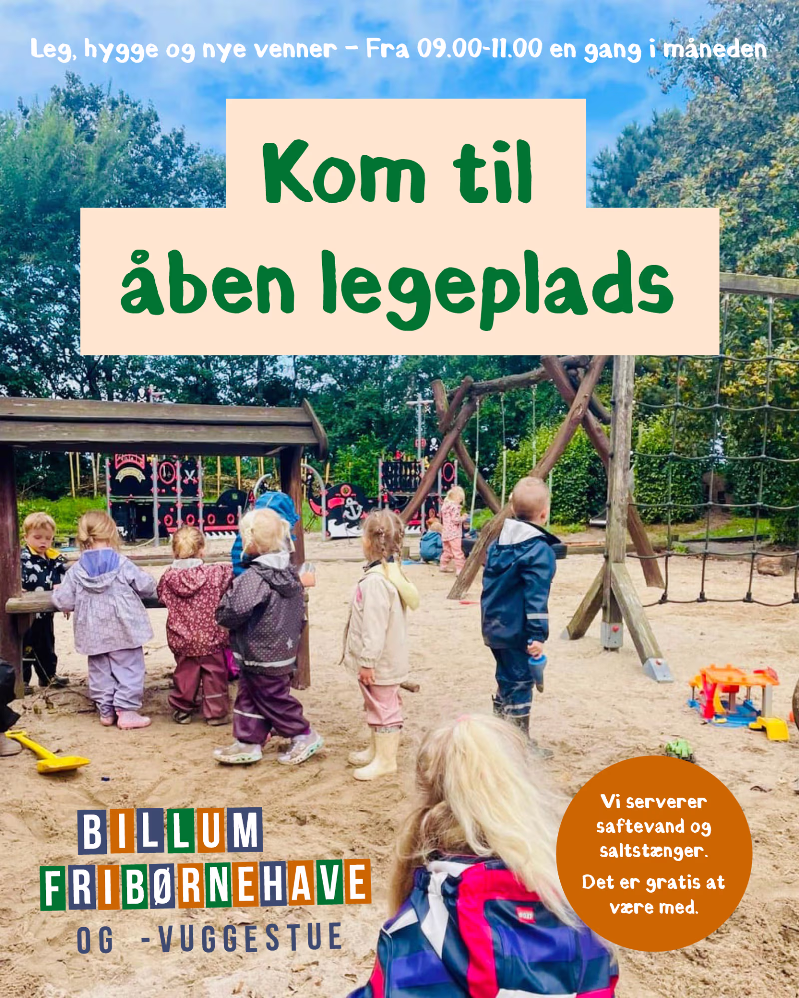 Åben legeplads i Billum Fribørneby