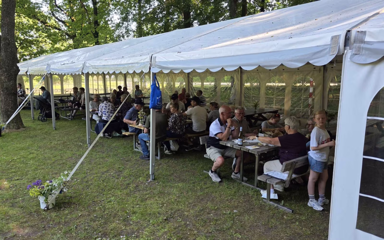 Filmklip og billeder fra Midsommerfest i Tistrup Anlæg