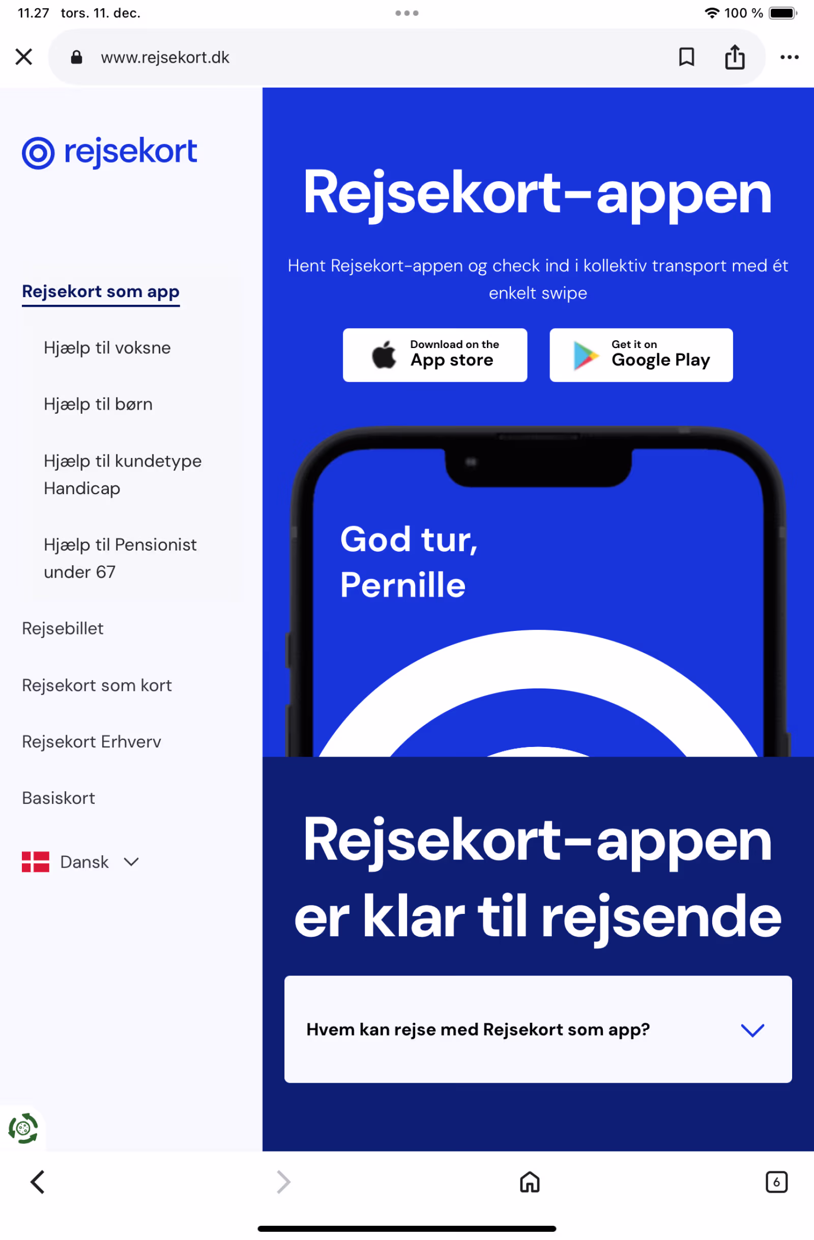 Lær om rejsekort og transport