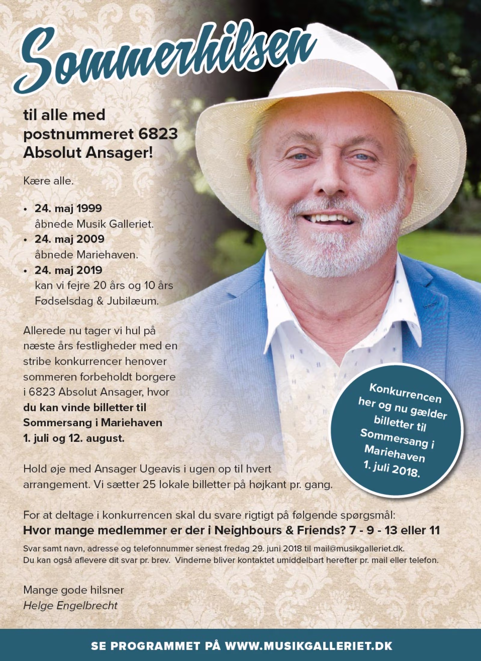 Sommerhilsen fra Helge Engelbrecht