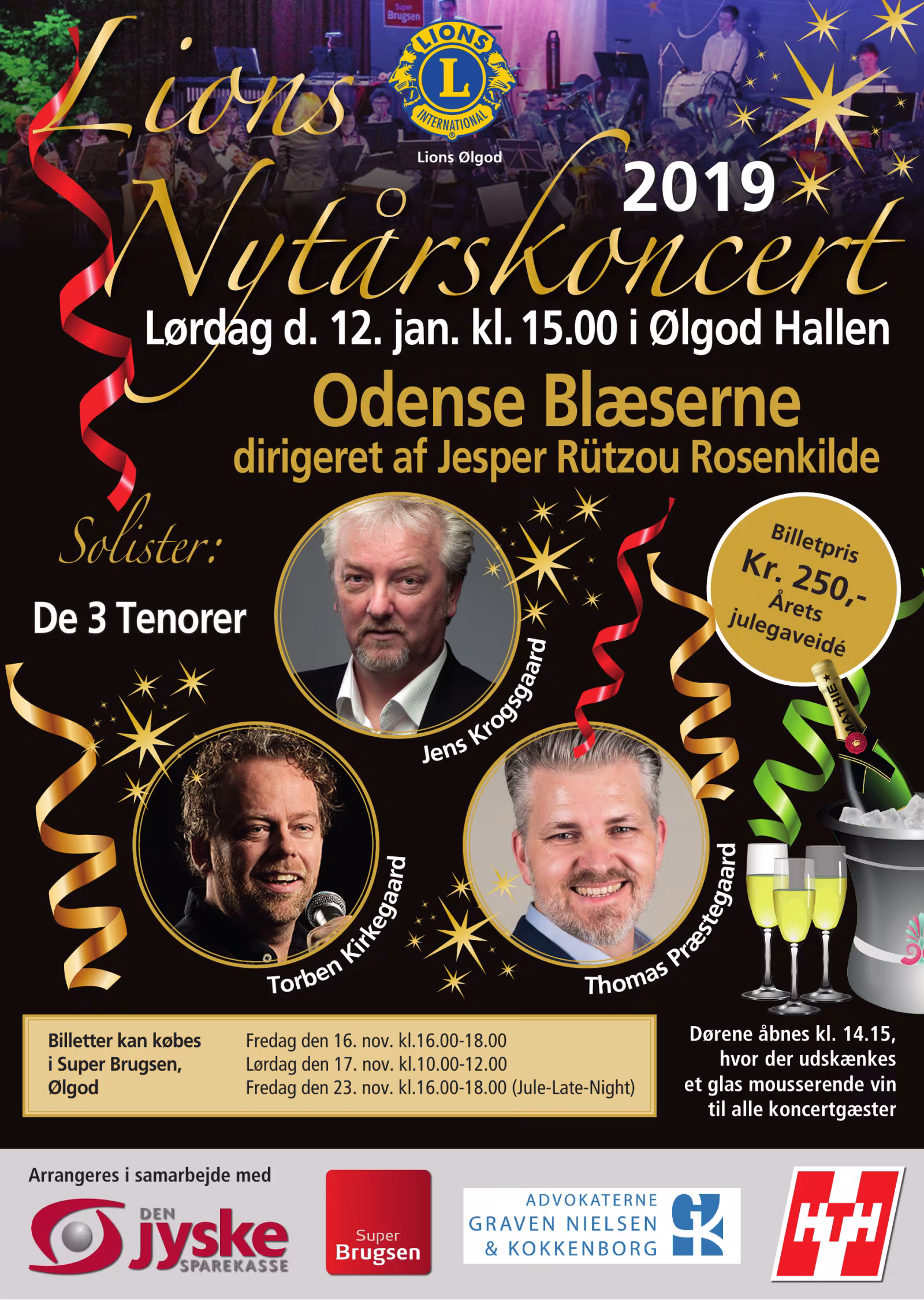 Billetter til Lions nytårskoncert 2019.