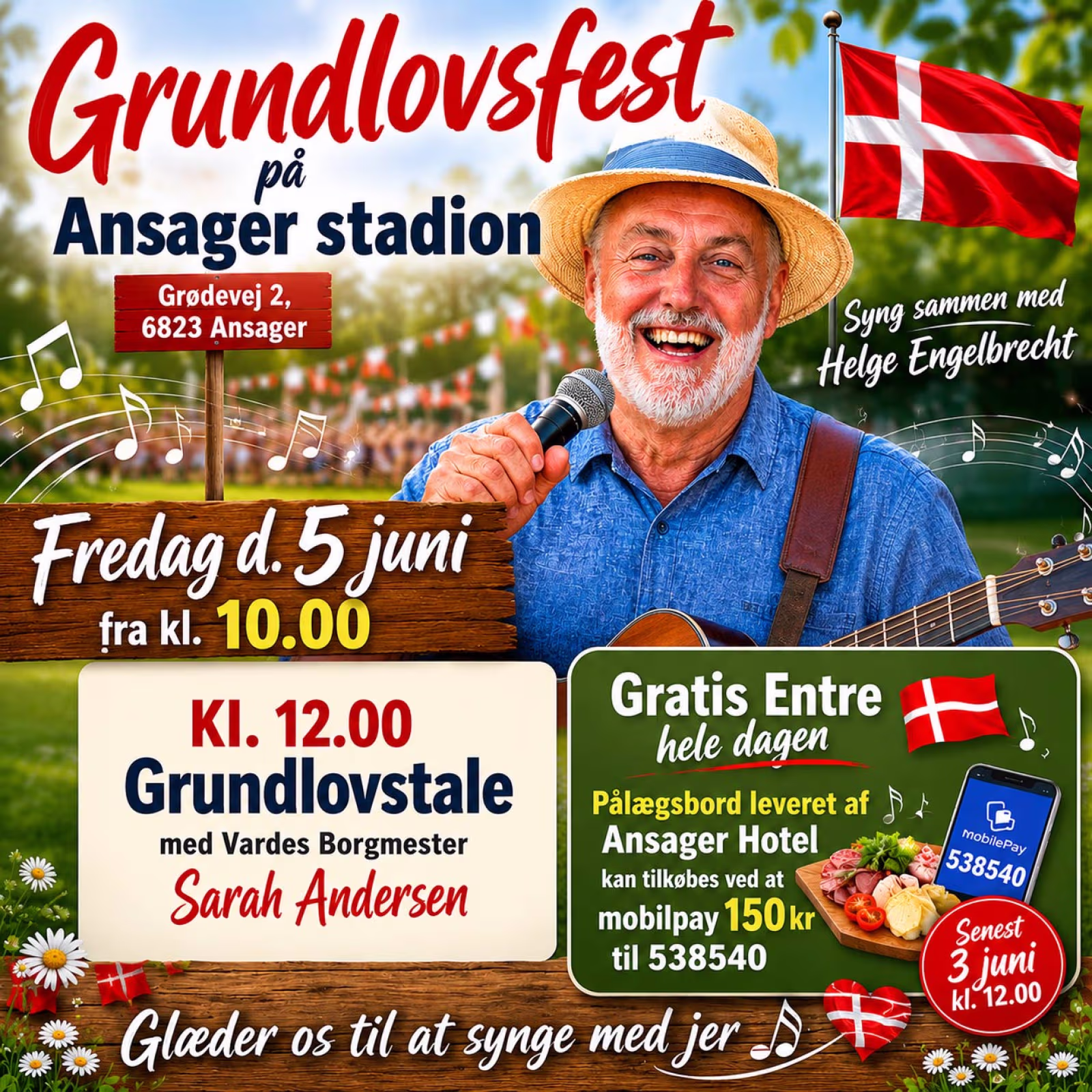 Borgmester holder grundlovstale i Ansager