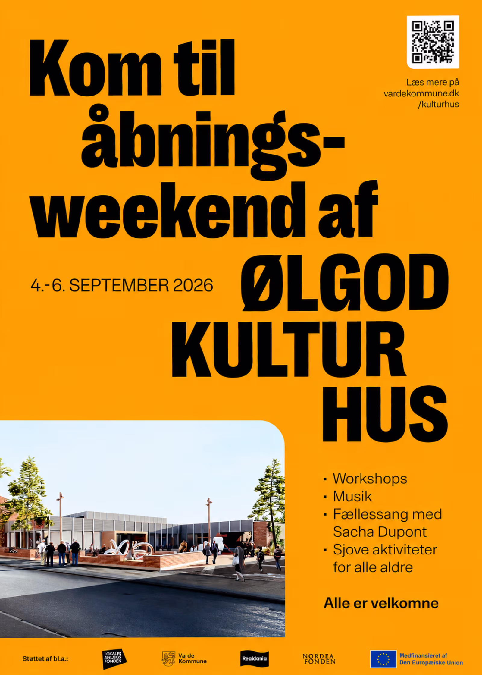 Åbningsweekend af Ølgod Kulturhus 4.-6. september 2026